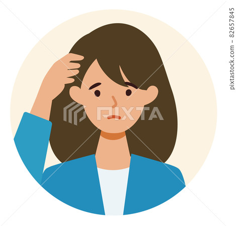 Illustration of the upper body of a woman in a suit Illustration of the upper body of a woman in a suit 82657845