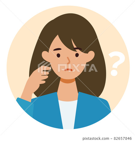 Illustration of a woman's upper body in a suit Illustration of a woman's upper body in a suit 82657846