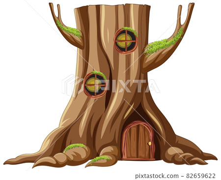 Tree house inside the tree trunk Tree house inside the tree trunk 82659622