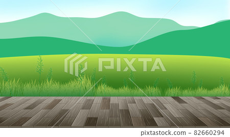 Beautiful outdoor nature scene background view from porch Beautiful outdoor nature scene background view from porch 82660294