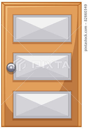 Simple wooden door for interior design 82660349