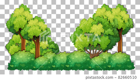 Variety trees on transparent background 82660510