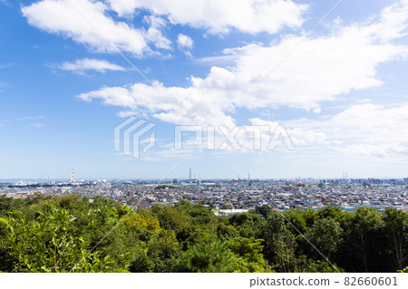 Scenery from the observation deck of Yokkaichi City, Mie Prefecture, Tarusaka Park, Hatsuyama Ryokuchi 82660601
