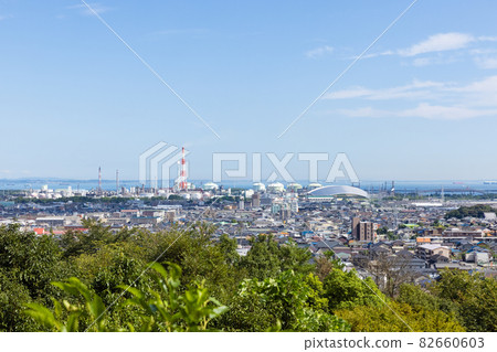 Scenery from the observation deck of Yokkaichi City, Mie Prefecture, Tarusaka Park, Hatsuyama Ryokuchi 82660603