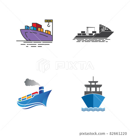 Cruise ship vector icon illustration 82661220