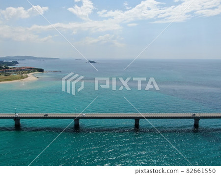 橫跨海道瀨戶的角島大橋鳥瞰圖 82661550