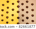 Nuts chestnuts (almonds, raw chestnuts) pattern, decoration, food background photo 82661877