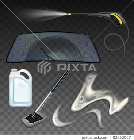 Car Wash Service Tool And Accessory Set Vector Car Wash Service Tool And Accessory Set Vector 82662097