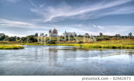 Exterior view to Mozhajskij Luzhetsky Feropontov Monastery, mozhaysk Moscow region, Russia Exterior view to Mozhajskij Luzhetsky Feropontov Monastery, mozhaysk Moscow region, Russia 82662673