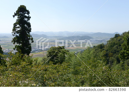 Kannonshoji Temple, a distant view of the city from the precincts, Omihachiman City, Shiga Prefecture 82663398