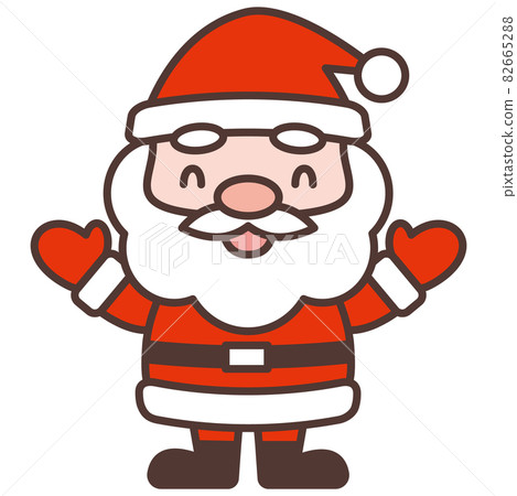 笑著可愛的聖誕老人角色 82665288