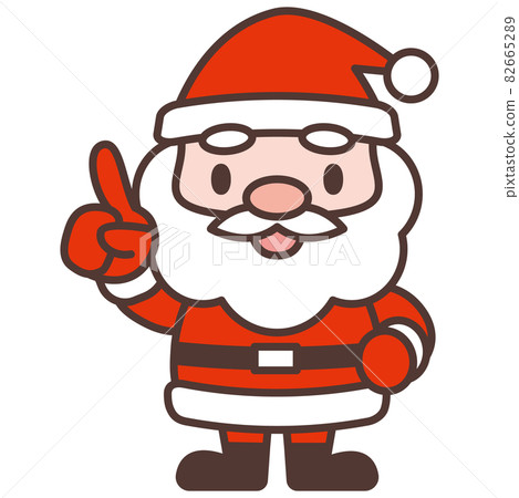 Pointing cute Santa Claus character 82665289