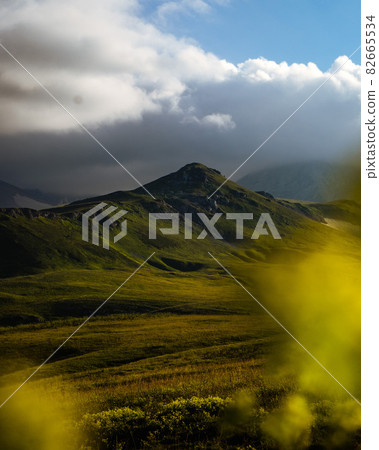 Photography of the mountain Oshten. Dramatic sky 82665534