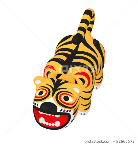 生肖插畫素材虎年虎搖擺娃娃(1_3) 82665572