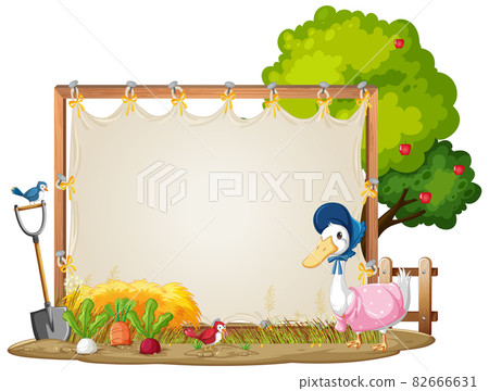 Canvas frame template in the garden scene isolated on white background 82666631