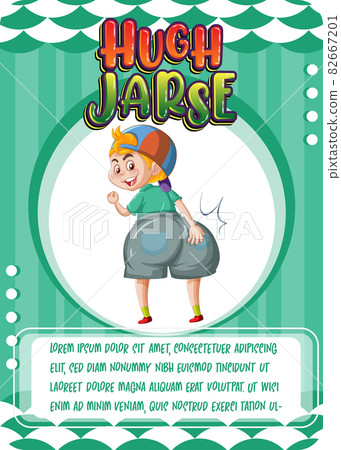 Character game card template with word Hugh Jarse Character game card template with word Hugh Jarse 82667201