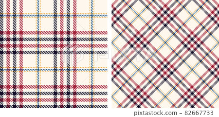 Seamless plaid pattern background set. 82667733