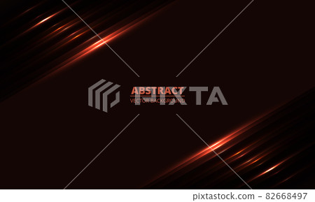 Dark red geometric background with diagonal glowing red light lines and shadows 82668497
