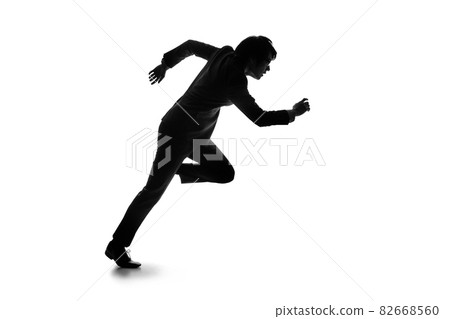Running male silhouette 82668560