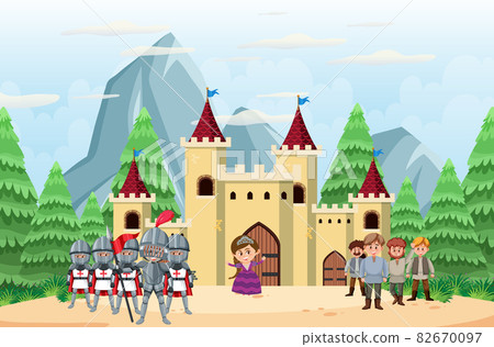 Happy kingdom with beautiful queen Happy kingdom with beautiful queen 82670097