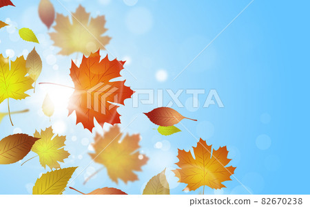 Autumn Falling Leaves In the Wind Autumn Falling Leaves In the Wind 82670238