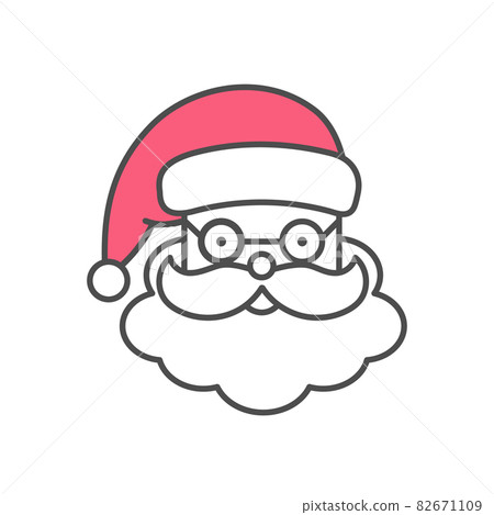 Santa Claus line icon vector isolated on white background. Santa Claus line icon vector isolated on white background. 82671109