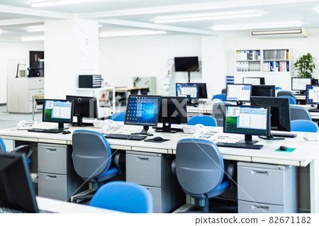 Unmanned office interior Unmanned office interior 82671182