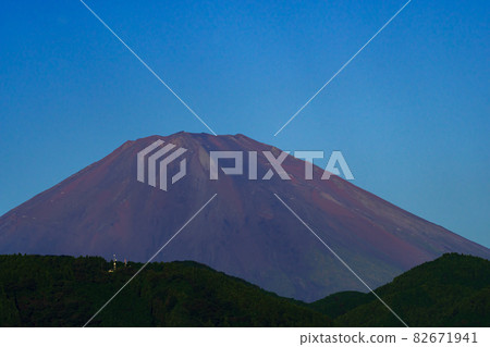 Mt. Fuji with the blue sky in the background, the highest in Japan Mt. Fuji with the blue sky in the background, the highest in Japan 82671941