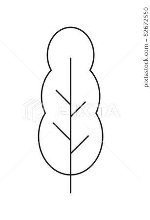 Tree line icon. Plants with for vegetation spring and summer 82672550