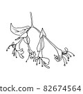 dried flowers, dry grass on a white background,Hand drawn engraving illustration, minimalism style. Ikebana. 82674564