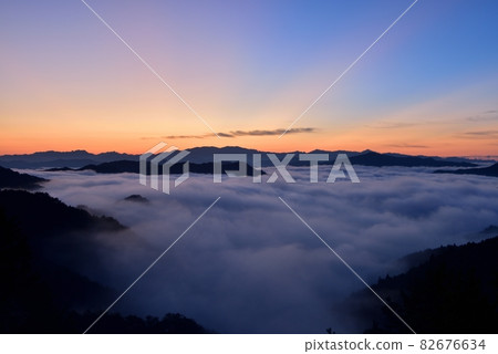Sea of clouds in Nosakogawa village　 82676634