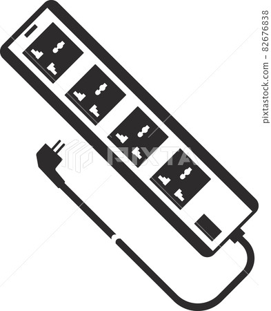 The icon of the electric power extension cord. The icon of the electric power extension cord. 82676838