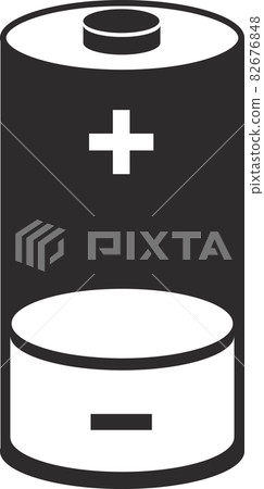 The icon of the positive and negative battery... - Stock Illustration ...