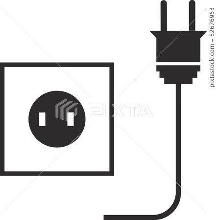 The icon of an electric plug with a socket. 82676953