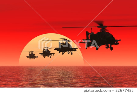 Akatsuki's sortie (AH-64 Apache helicopter) Akatsuki's sortie (AH-64 Apache helicopter) 82677483