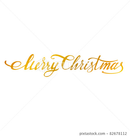 Merry Christmas gold Lettering Design. Greeting text. Vector illustration EPS10 Merry Christmas gold Lettering Design. Greeting text. Vector illustration EPS10 82678112