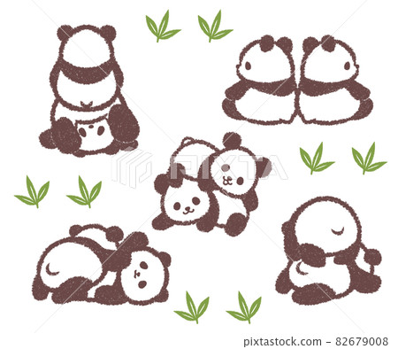 Twin baby panda variation set 82679008