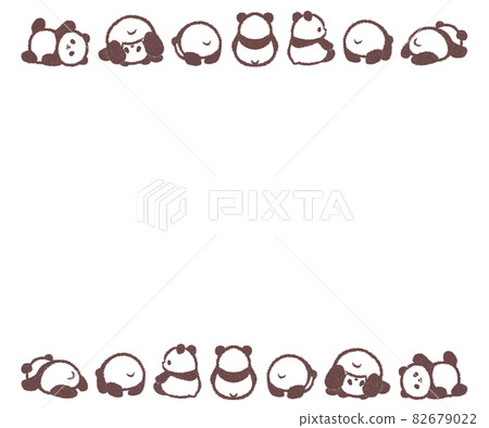 Round baby panda frame 82679022