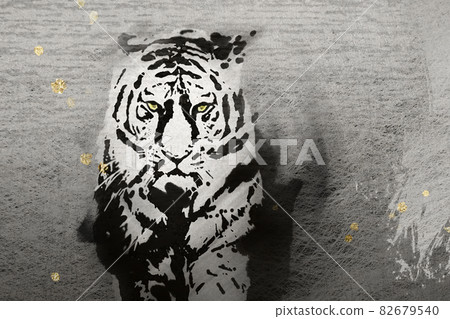 虎生肖新年賀卡虎虎護身符 82679540