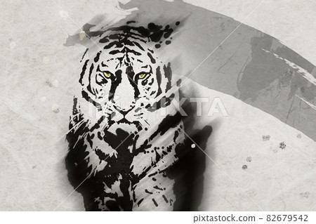 Tiger Zodiac New Year's card Tiger tiger amulet Amulet Apotropaic magic Unryu paper Tiger Zodiac New Year's card Tiger tiger amulet Amulet Apotropaic magic Unryu paper 82679542