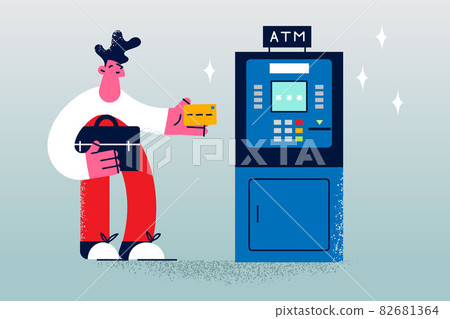 Withdrawal cash money in atm concept Withdrawal cash money in atm concept 82681364