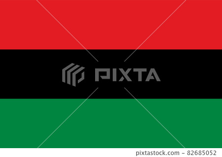 Universal Negro Improvement Association and African Communities League flag in real proportions and colors, vector 82685052
