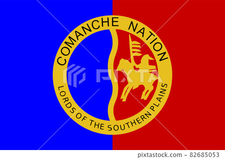 Comanche Nation flag in real proportions and colors, vector 82685053