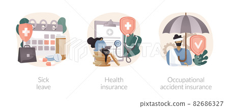 Social insurance abstract concept vector illustrations. Social insurance abstract concept vector illustrations. 82686327