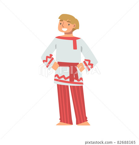 Slav or Slavonian Man Character in Ethnic Clothing Vector Illustration Slav or Slavonian Man Character in Ethnic Clothing Vector Illustration 82688165
