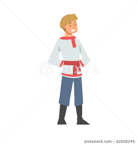 Slav or Slavonian Man Character in Ethnic Clothing Vector Illustration Slav or Slavonian Man Character in Ethnic Clothing Vector Illustration 82688249