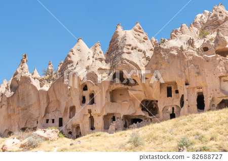 Beautiful views in Zelve open air museum. Cappadocia, Turkey. 82688727