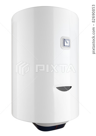 Water heater isolated on a white background. Electric boiler for heating water close-up. 82690853