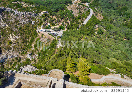 View over Angelocastro Castle, Corfu, Greece. View over Angelocastro Castle, Corfu, Greece. 82691343