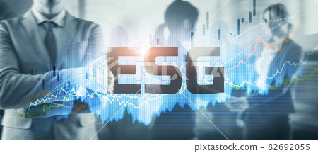 ESG Environment social governance investment mixed media business concept on abstract background ESG Environment social governance investment mixed media business concept on abstract background 82692055